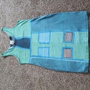 Cotton tank dress hand dyed